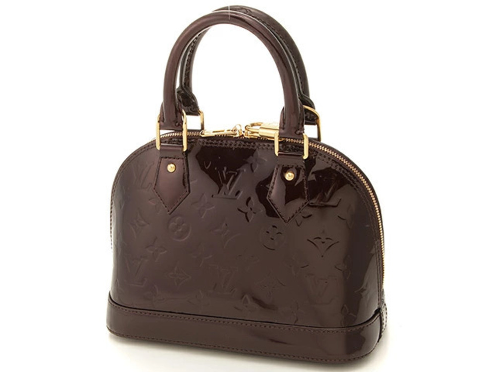 Louis Vuitton Amarante Vernis Bag Alma Shoulder Black
